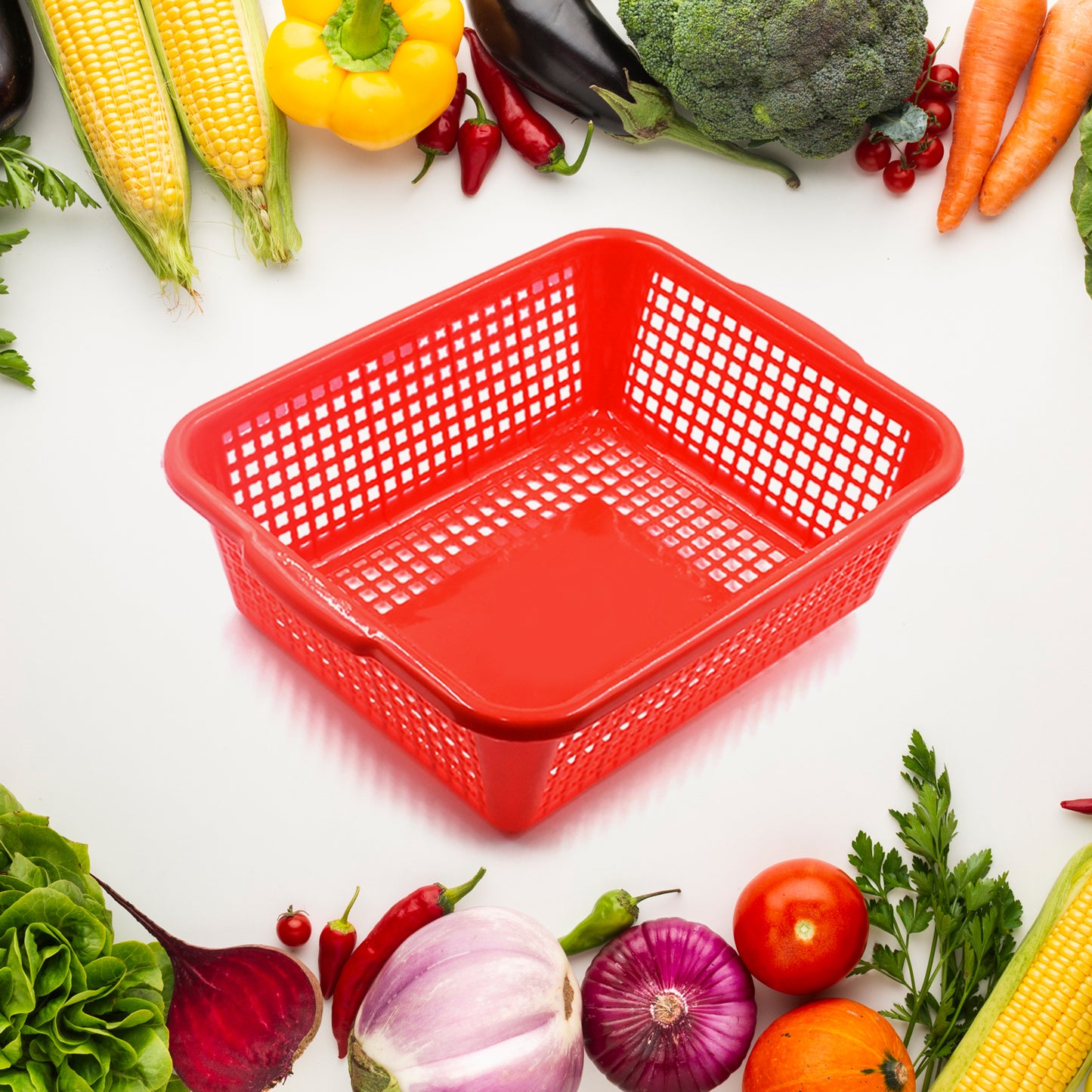 Plastic Kitchen Small Size Vegetables And Fruits Washing Basket Dish Rack Multipurpose Organizers - Happy Price - Image 2