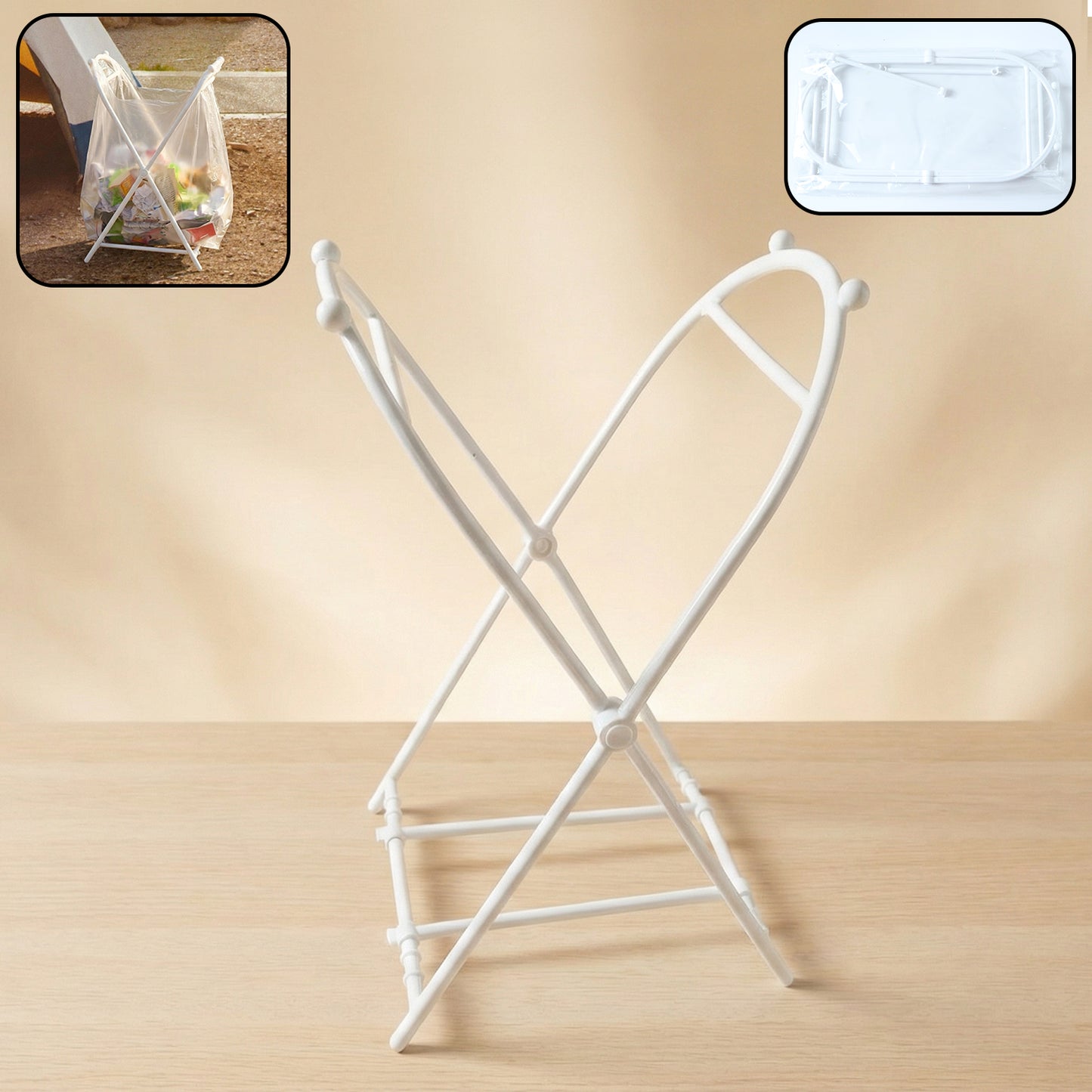 Foldable Garbage Bag Stand Holder - Portable Waste Bag Support Frame (1 Pc) - Happy Price - Image 2