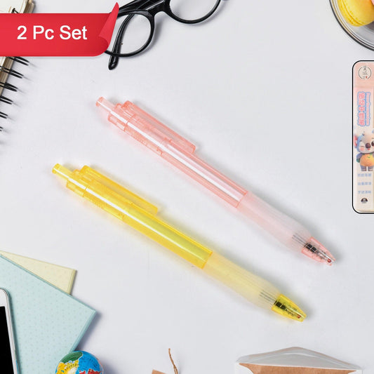 Lightweight Ball Point Pen Smooth Writing Black Ball Pens (2 Pc Set) - Happy Price - Image 1