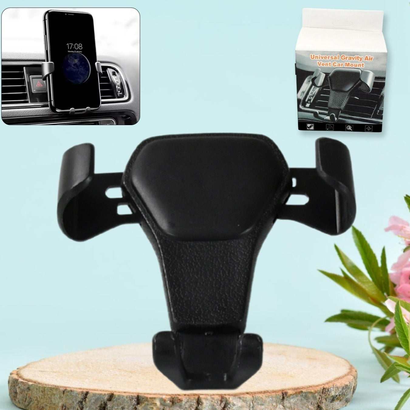 Mobile Phone Holder For Car Phone Holder For Cars Cell Phone Mount For Car Multifunctional Car Mobile Phone Stand Car Cell Phone Holder Auto Phone Holder Air Outlet Car Holder - Happy Price - Image 1