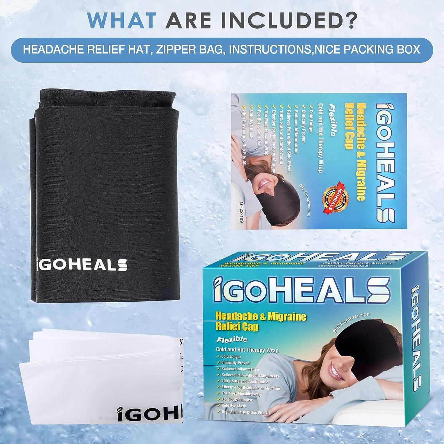 Hot Cold Therapy Headache Relief Cap for Migraine & Stress (1 Pc) - Happy Price - Image 6