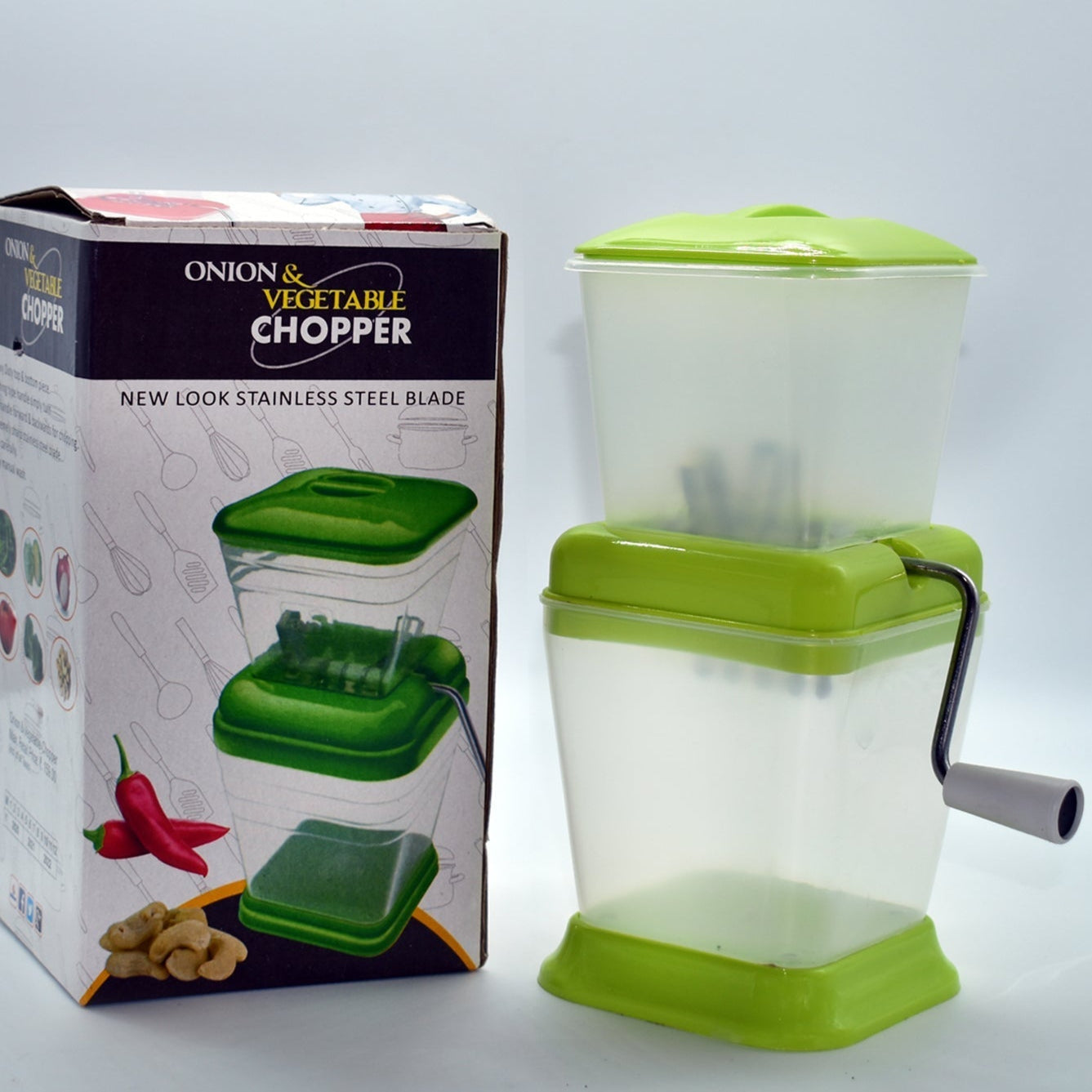 Small Onion Chopper  Vegetable Chopper Quick Cutter With Rotating Blade - Happy Price - Image 1
