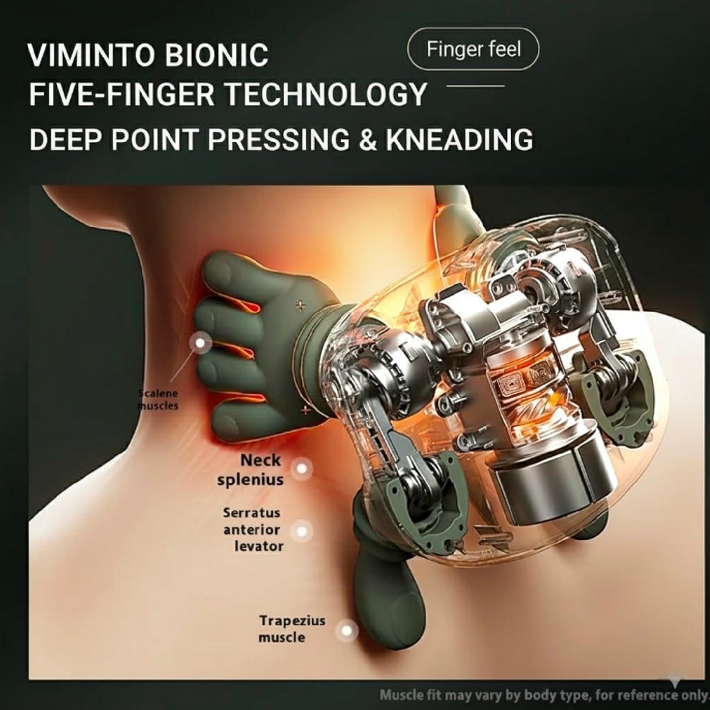 Rechargeable Neck & Shoulder Massager with Heat and Deep Kneading - Happy Price - Image 4
