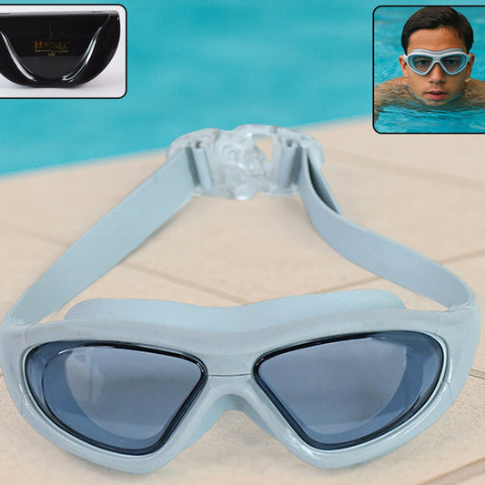 Premium Wide Vision Swimming Goggles With Protective Hard Case (1 Pc) - Happy Price - Image 1
