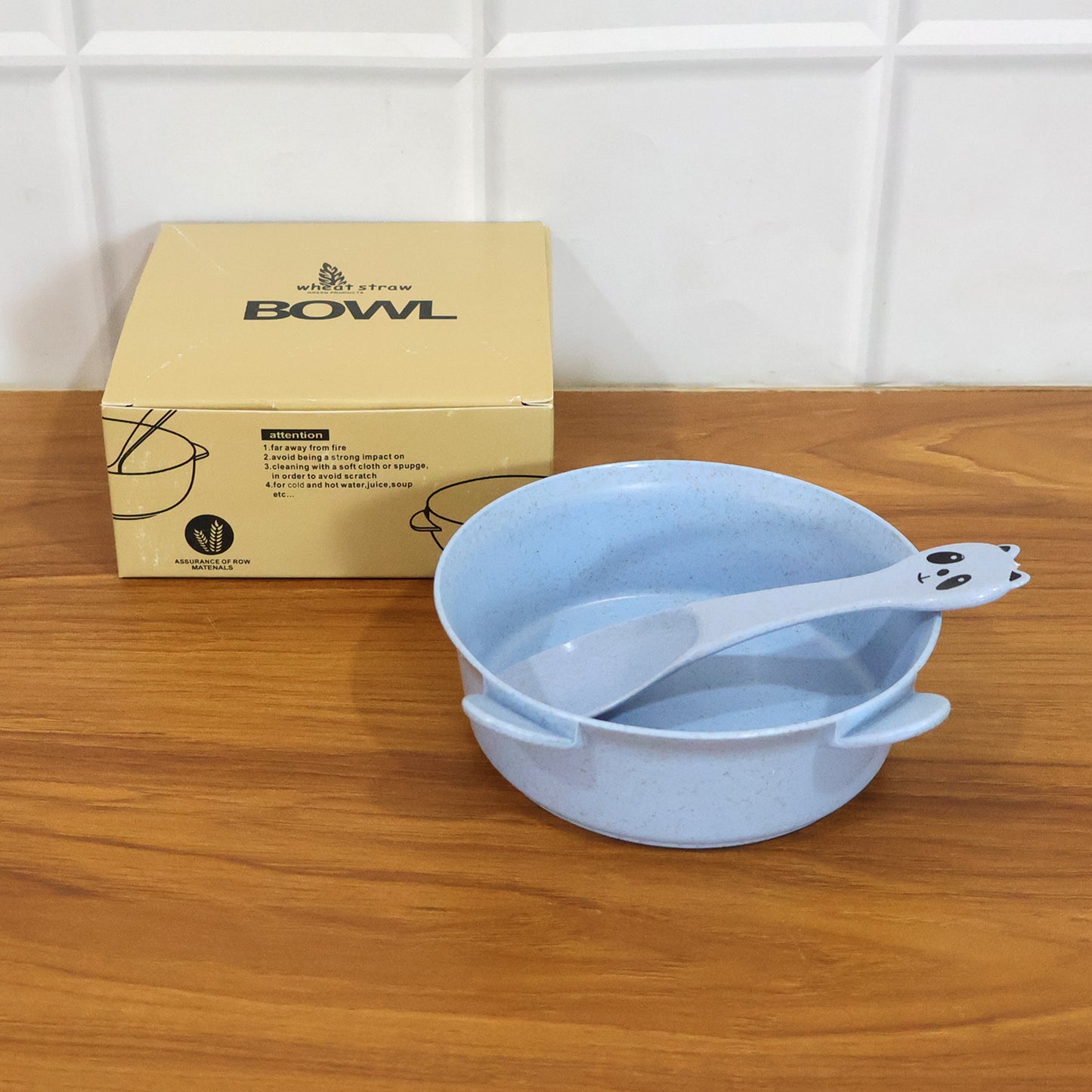 Wheat Straw Kids Bowl with Spoon Set (240ml, 1 Set) - Happy Price - Image 7