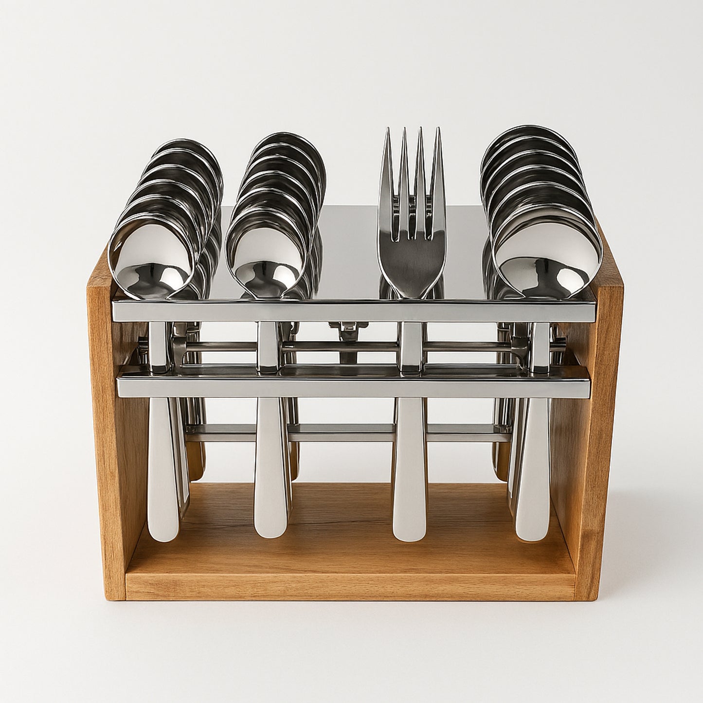 Apex Premium Stainless Steel Cutlery Set (24 Pc) - Happy Price - Image 2