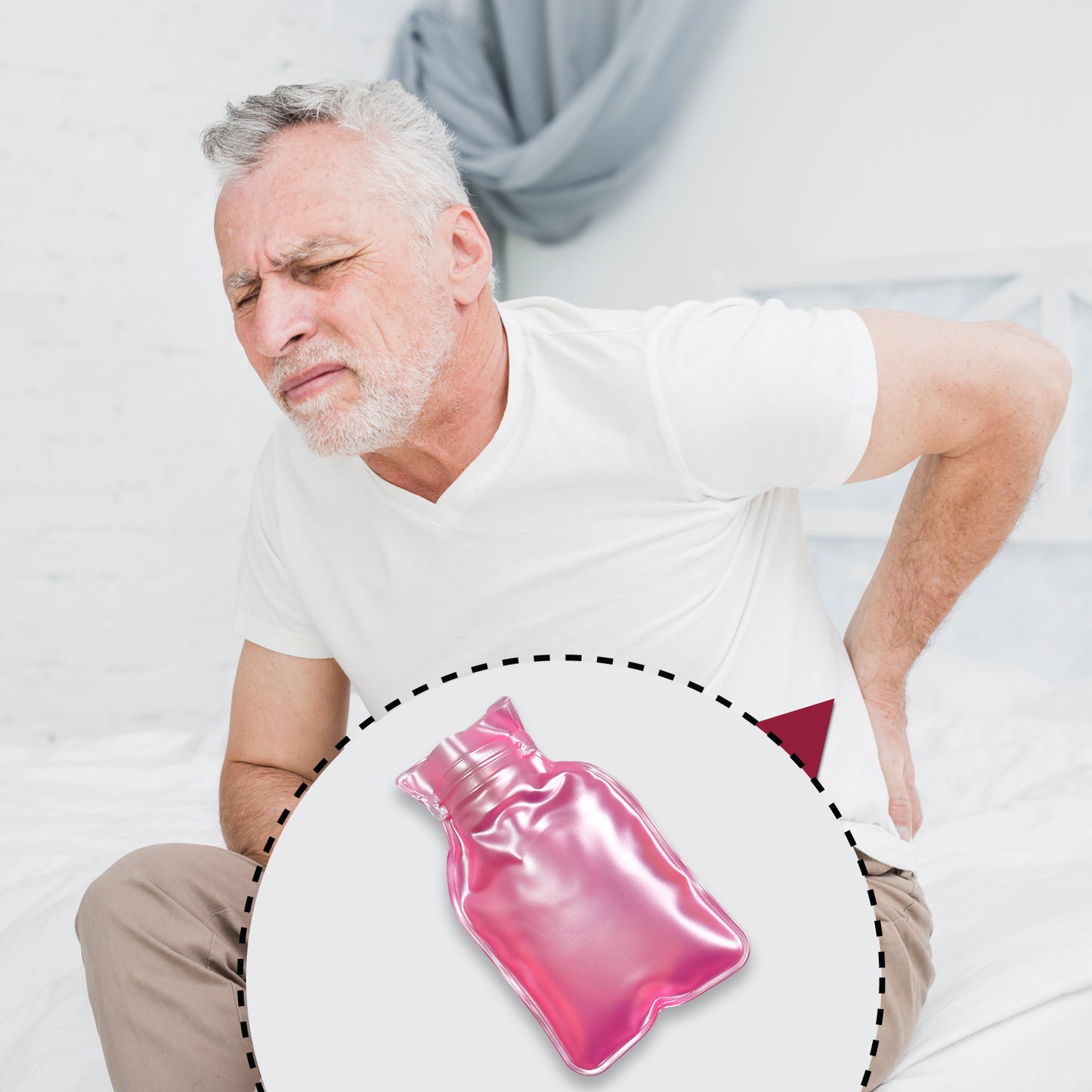 6533 Simple Pink Small Hot Water Bag With Cover For Pain Relief Neck Shoulder Pain And Hand Feet Warmer Menstrual Cramps. - Happy Price - Image 6