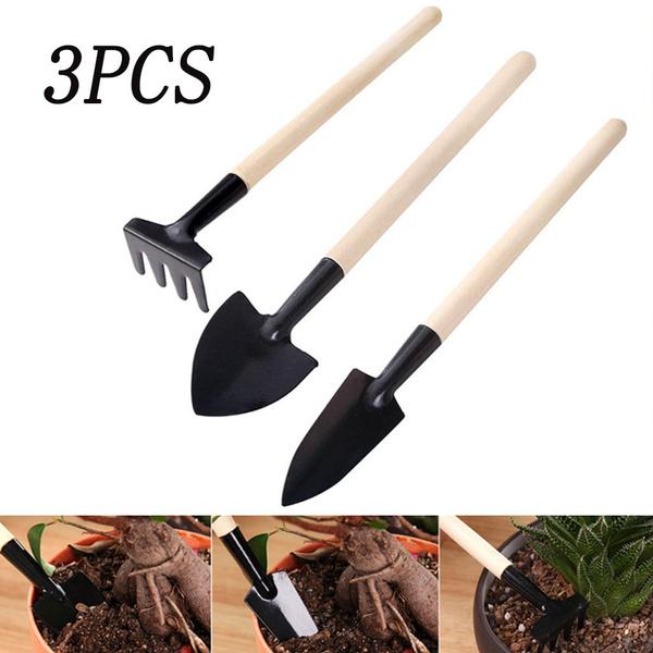 Kids Garden Tools Set Of 3 Pieces (Trowel Shovel Rake) - Happy Price - Image 3
