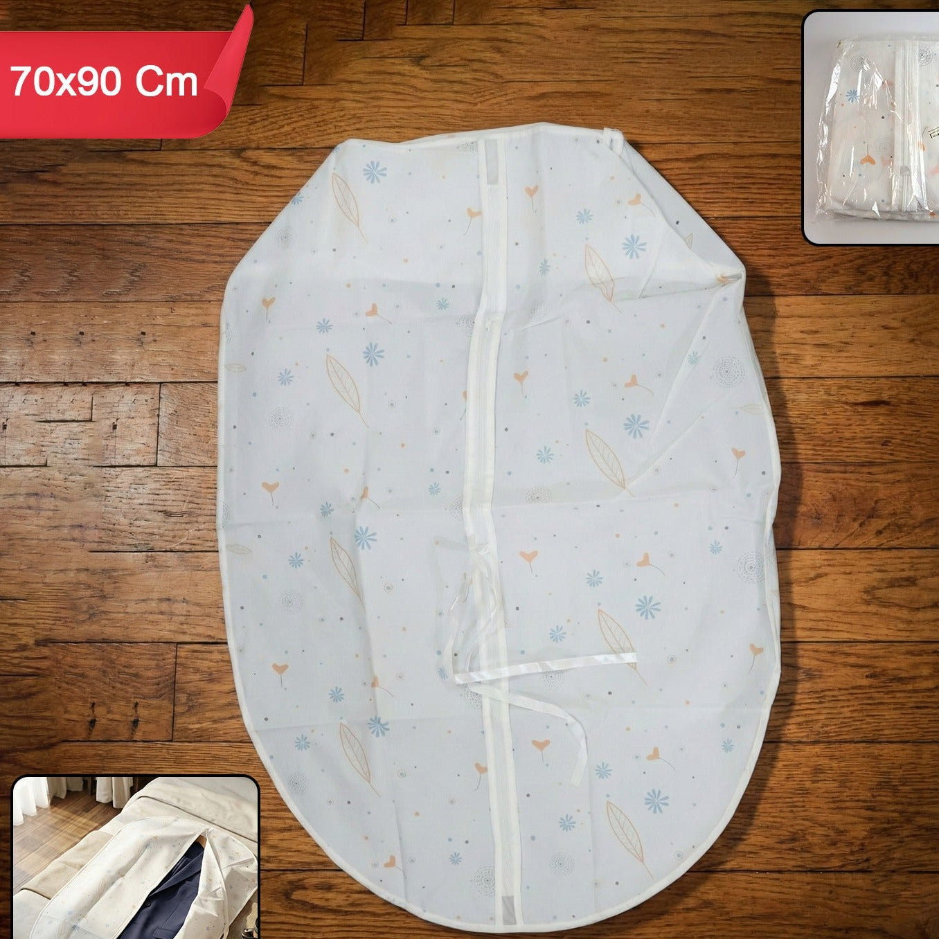 Non-Woven Garment Cover with Zip - 70x90 Cm, 1 Pc - Happy Price - Image 1