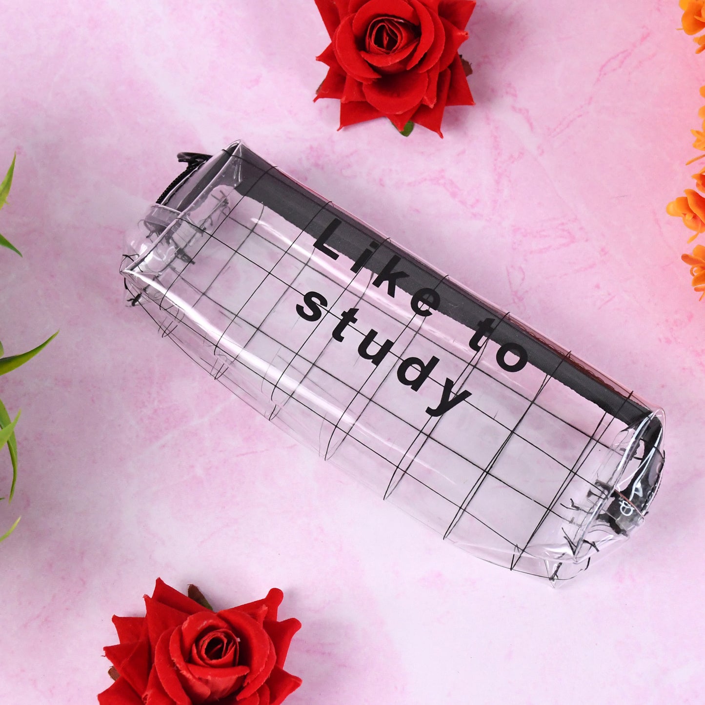 Plastic Transparent Pencil Pouch With Zipper (1 Pc) - Happy Price - Image 3