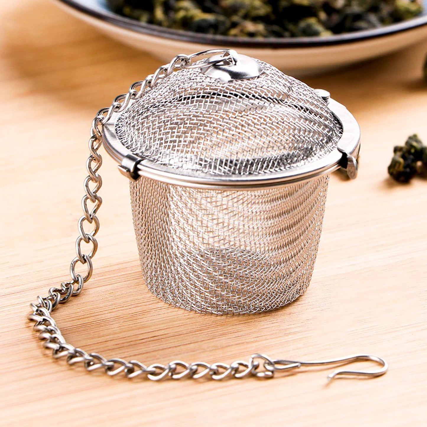 Stainless Steel Spice Tea Filter Herbs Locking Infuser Mesh Ball - Happy Price - Image 3