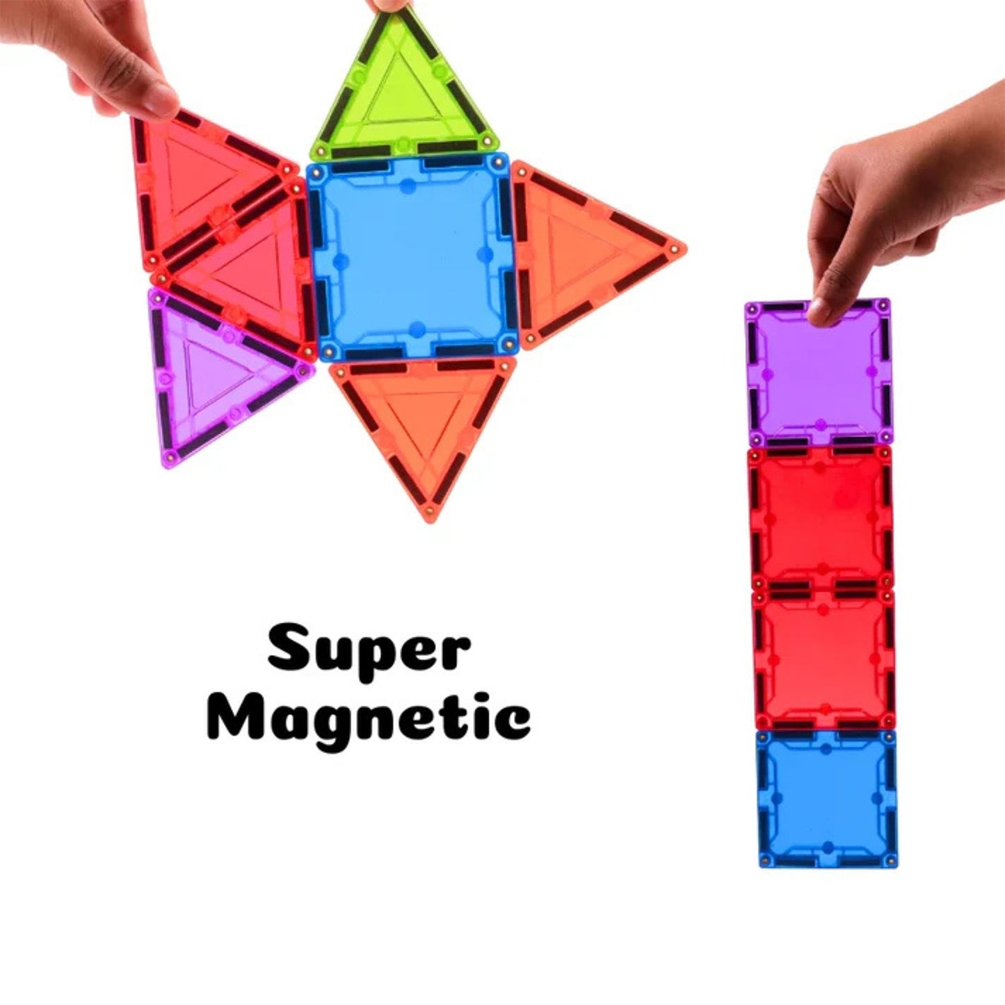 32 Piece Magnetic Building Tiles Set for Kids - STEM Learning Blocks - Happy Price - Image 6