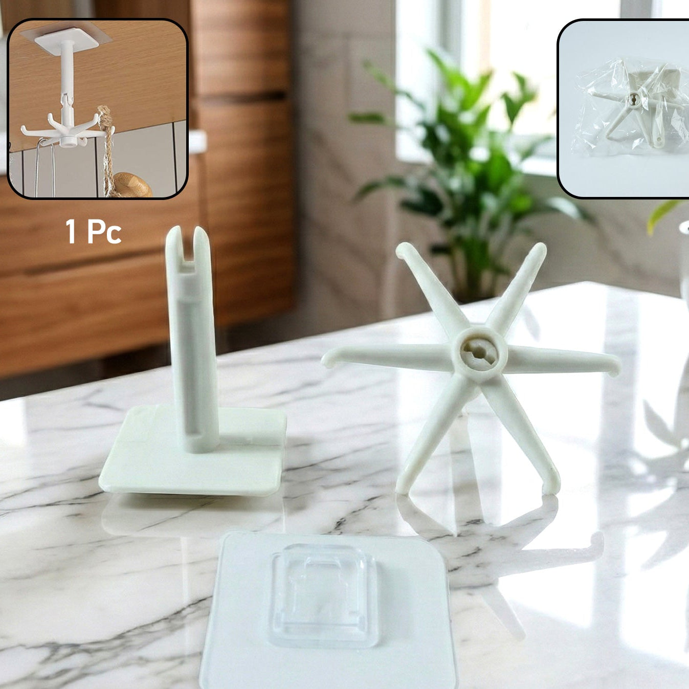 360° Rotating & Folding Wall Hook - Self-Adhesive & Waterproof - Happy Price - Image 1