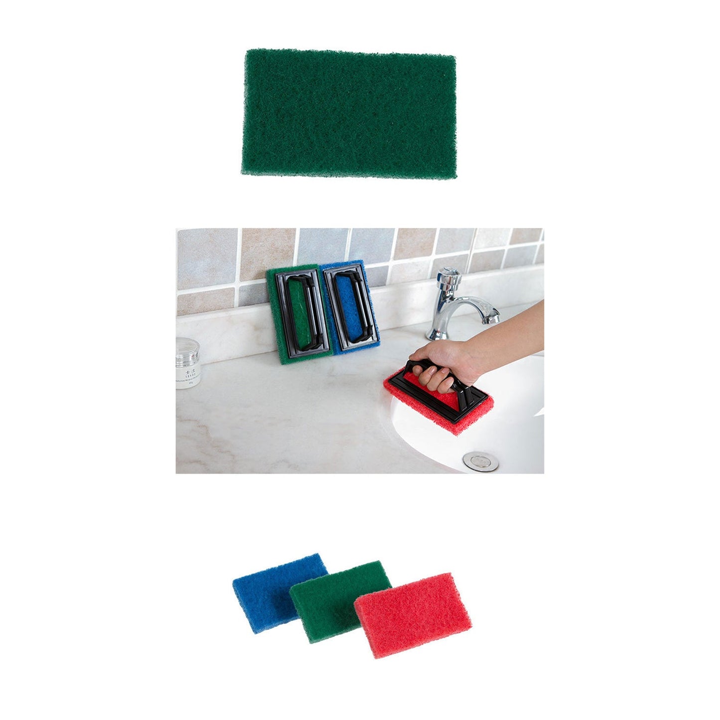 Handle Scrubber Brush Widely Used By All Types Of Peoples For Washing Utensils And Stuffs In All Kinds Of Bathroom And Kitchen Places Etc. - Happy Price - Image 4