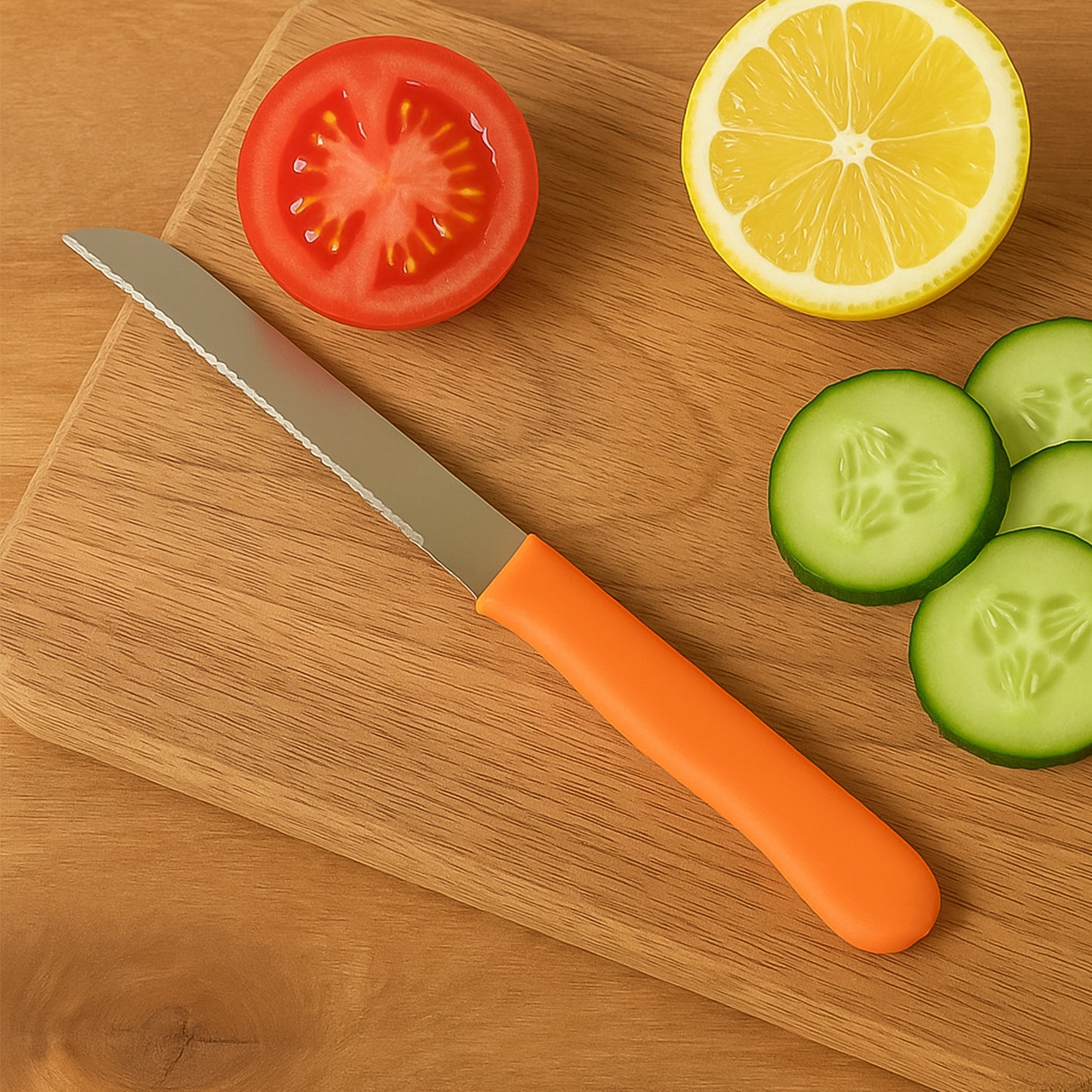 1 Pc Stainless Steel Plain Edge Utility Knife with Ergonomic Plastic Handle - Happy Price - Image 7