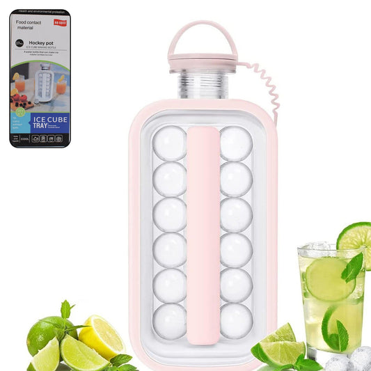2-in-1 Portable Ice Ball Maker & Water Bottle - 17 Round Cubes (1 Pc) - Happy Price - Image 1