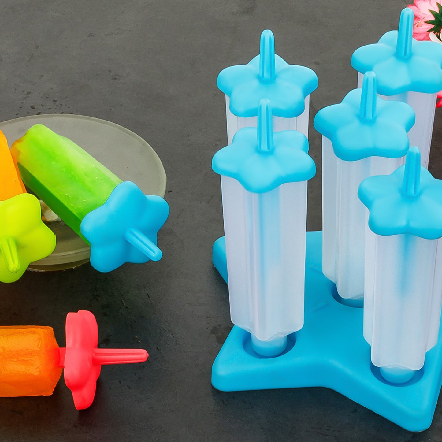 Plastic Ice Cream Molds With Lid (1 Set  6 Pc) - Happy Price - Image 2