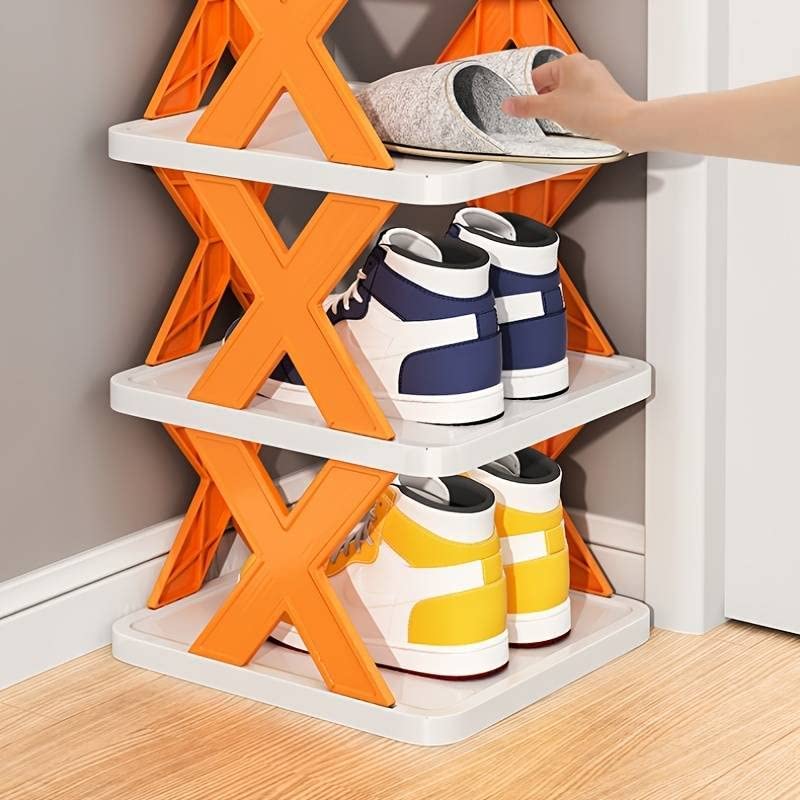 5 Tier Shoes Stand Shoe Tower Rack Suit For Small Spaces Closet Small Entryway Easy Assembly And Stable In Structure Corner Storage Cabinet For Saving Space - Happy Price - Image 3