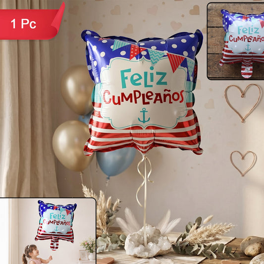 Square Feliz Cumpleanos Birthday Foil Balloon For Decoration (1 Pc)