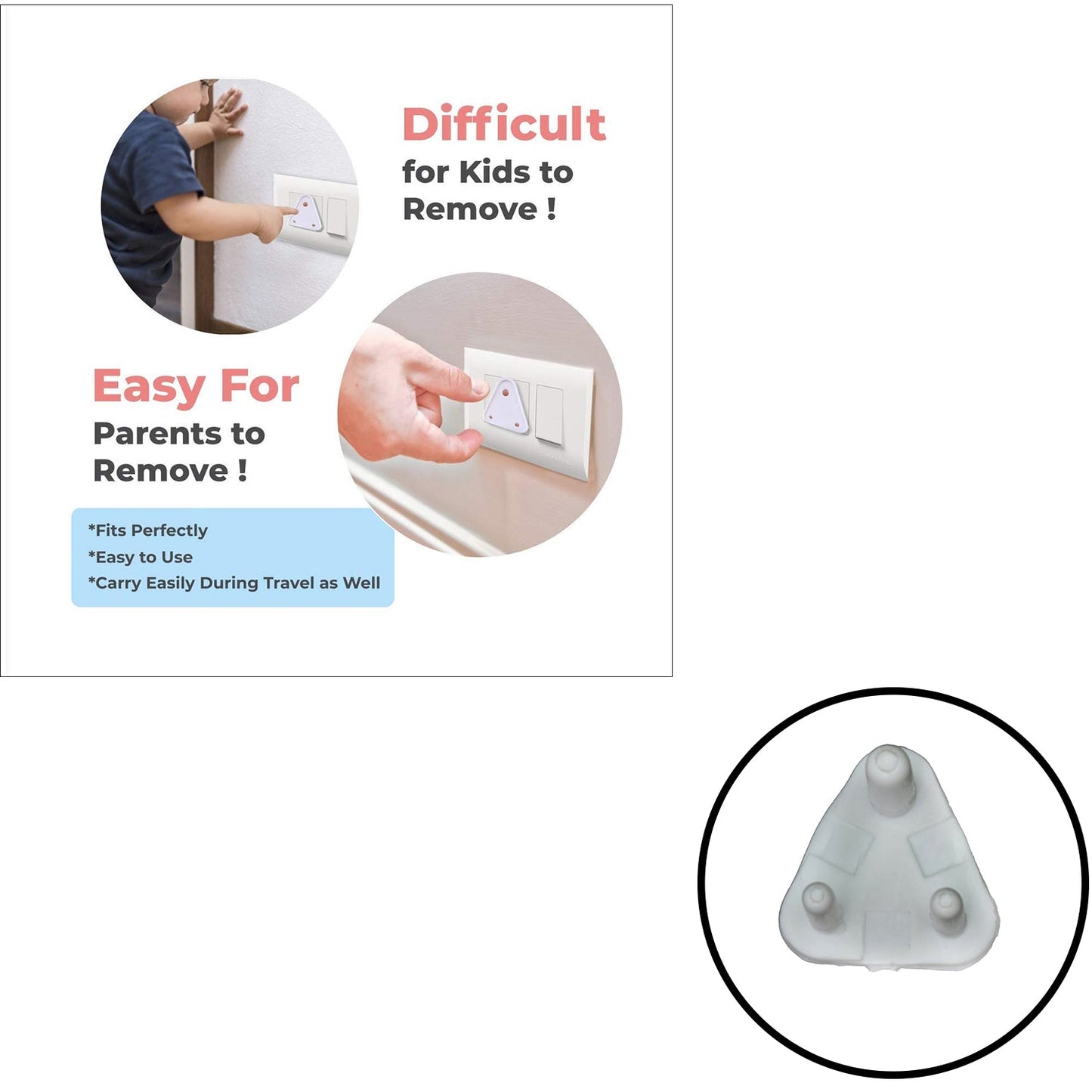 Baby Safety Big Electrical Socket Cover Outlet Plug Protector (Pack Of 100pc) - Happy Price - Image 6