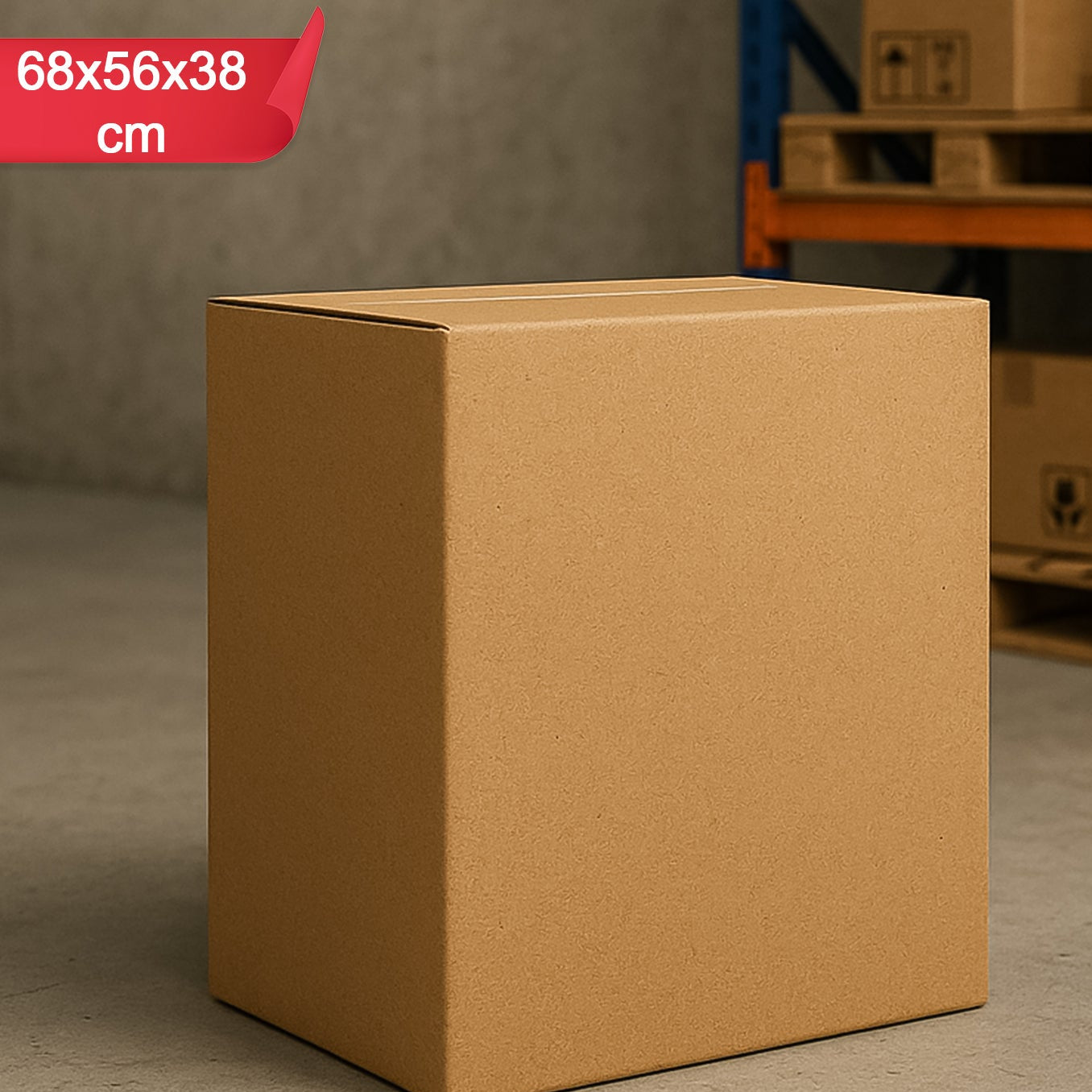 Heavy-duty Brown Box For Product Packing ( 68x56x38cm  1 Pc) - Happy Price - Image 1