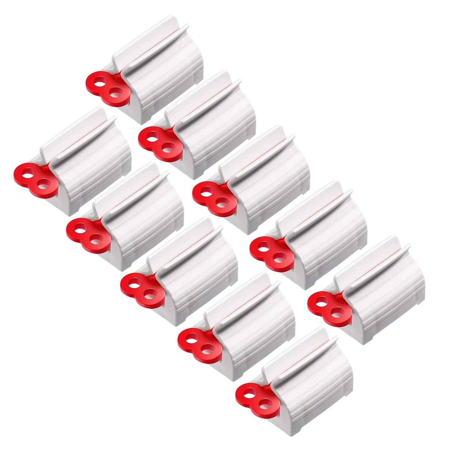 10 Pc Plastic Tube Squeezer Dispenser Set for Toothpaste & Creams - Happy Price - Image 2