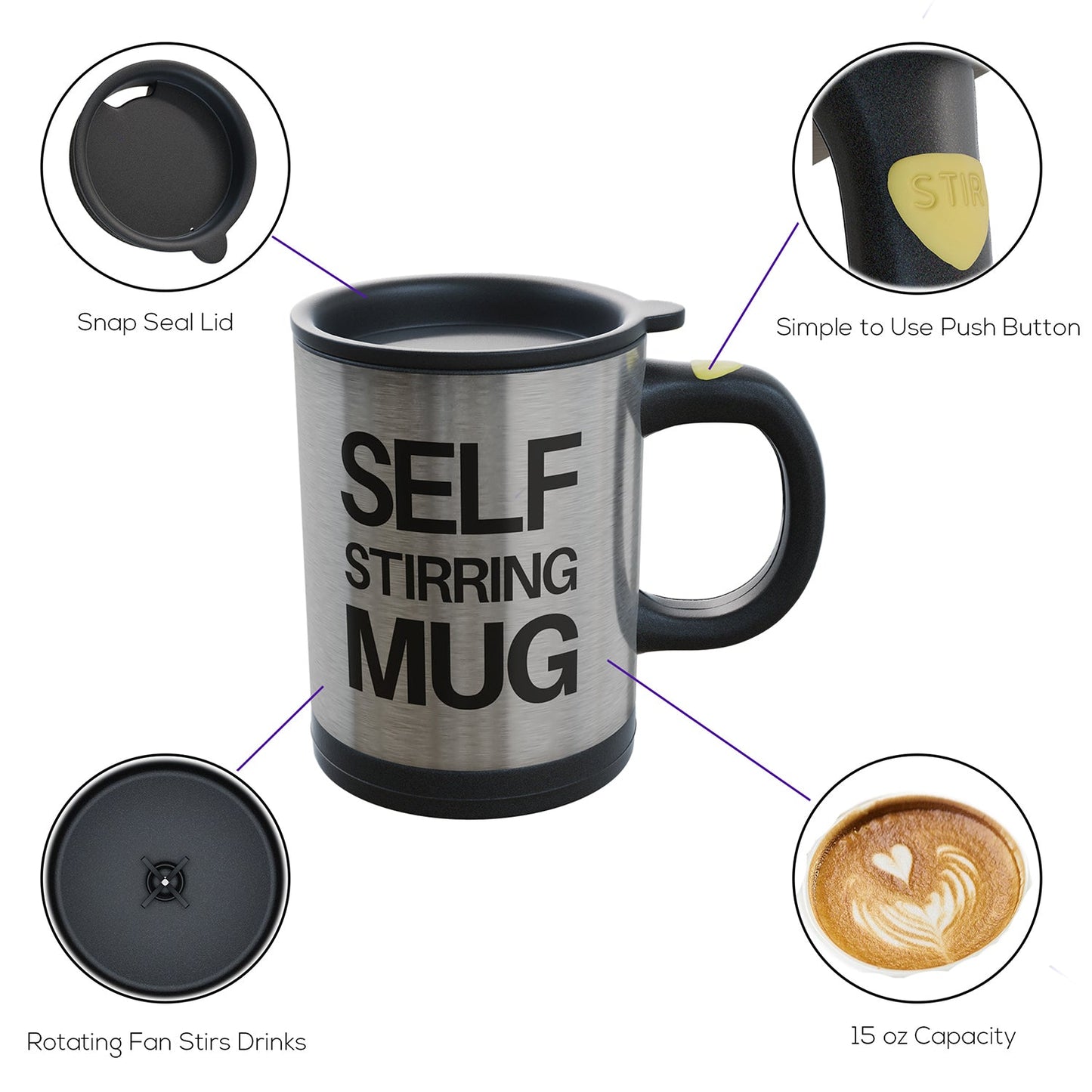 Automatic Self Stirring Coffee Mug for Home & Office - Happy Price - Image 5