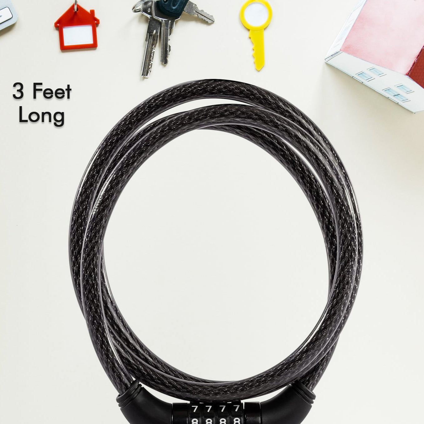 Heavy Duty Multi-purpose Plastic Combination Lock For Helmet  Multi Use - Happy Price - Image 1