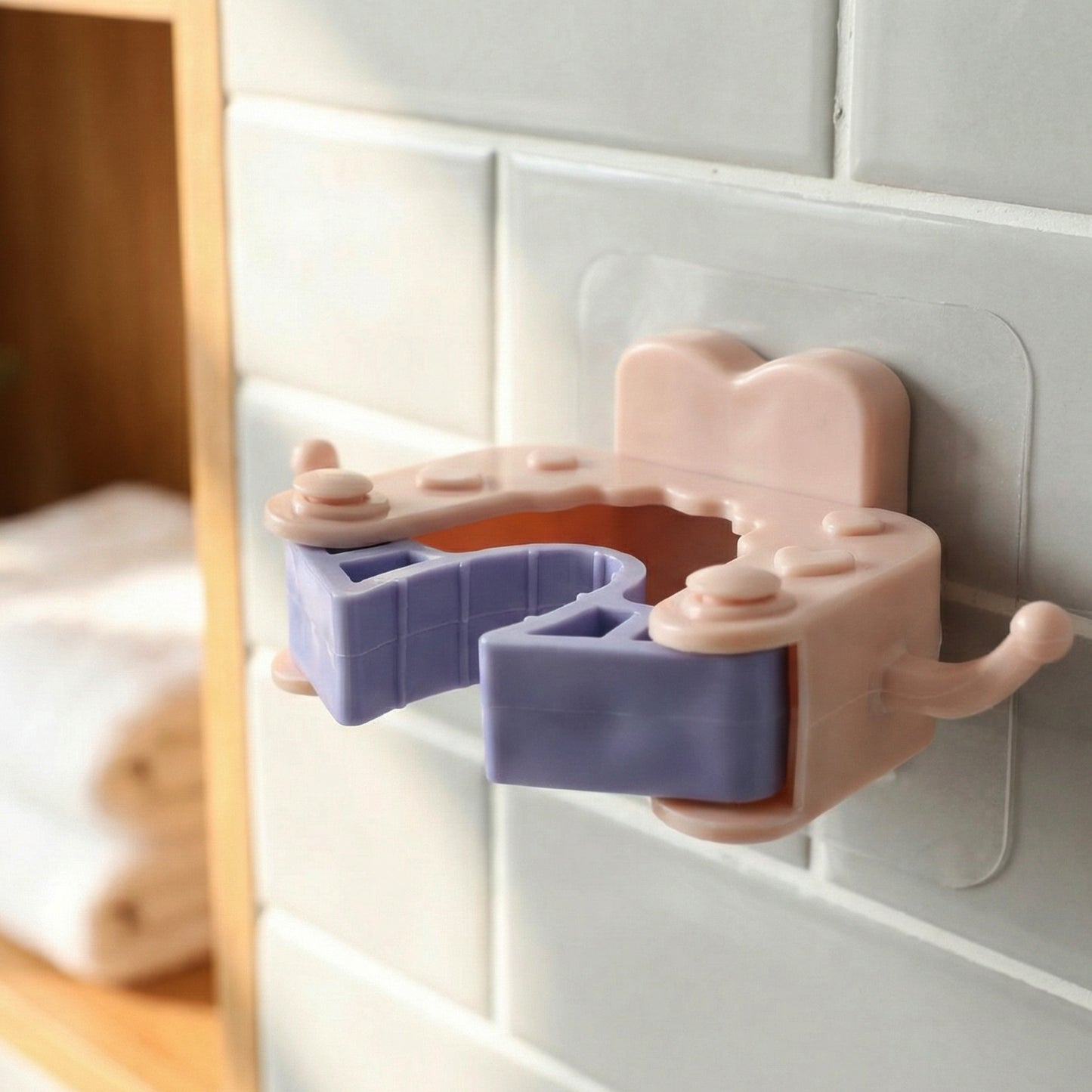 Wall Mounted Broom Mop Holder Clips - 4 Pc Set for Home Organization - Happy Price - Image 6