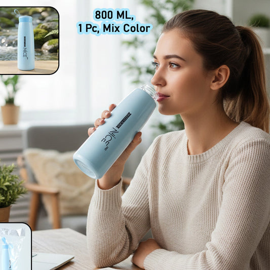 Plastic Water Bottle (1 Pc 800 Ml Mix Color)