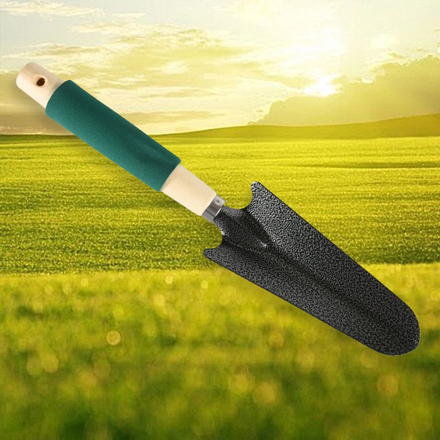Gardening Tools - Hand Cultivator Trowel Heavy Duty With Ergonomic Wooden Handle For Transplanting And Digging (3 Pcs Set) - Happy Price - Image 3