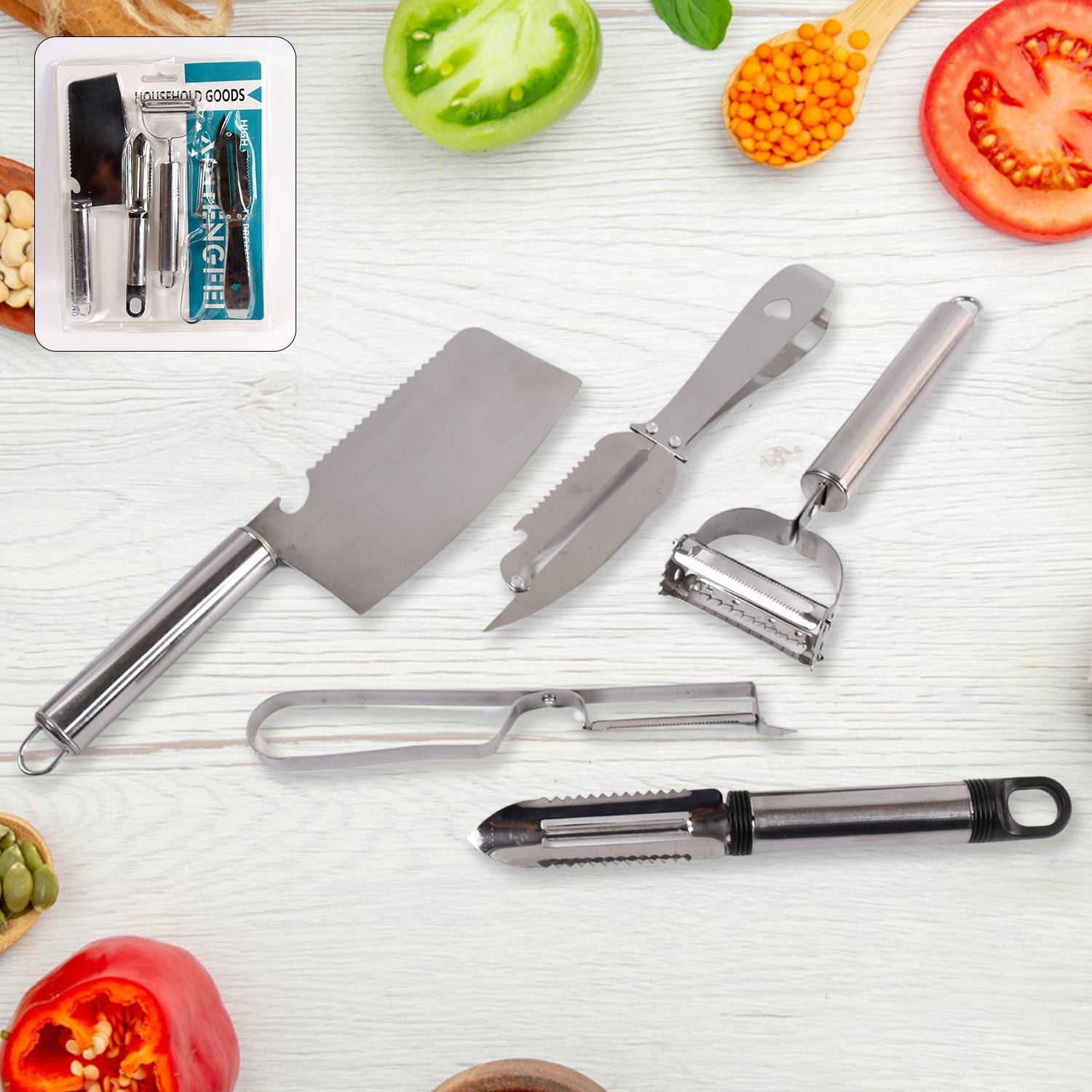 5-Piece Kitchen Gadget Set: Peeler, Grater & More - Happy Price - Image 1