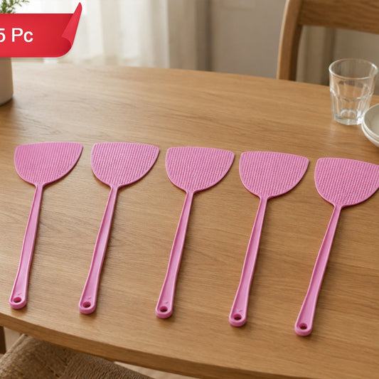 5 Pcs Manual Fly Swatter Set - 39 Cm Long Handle Pest Control Tool - Happy Price - Image 1