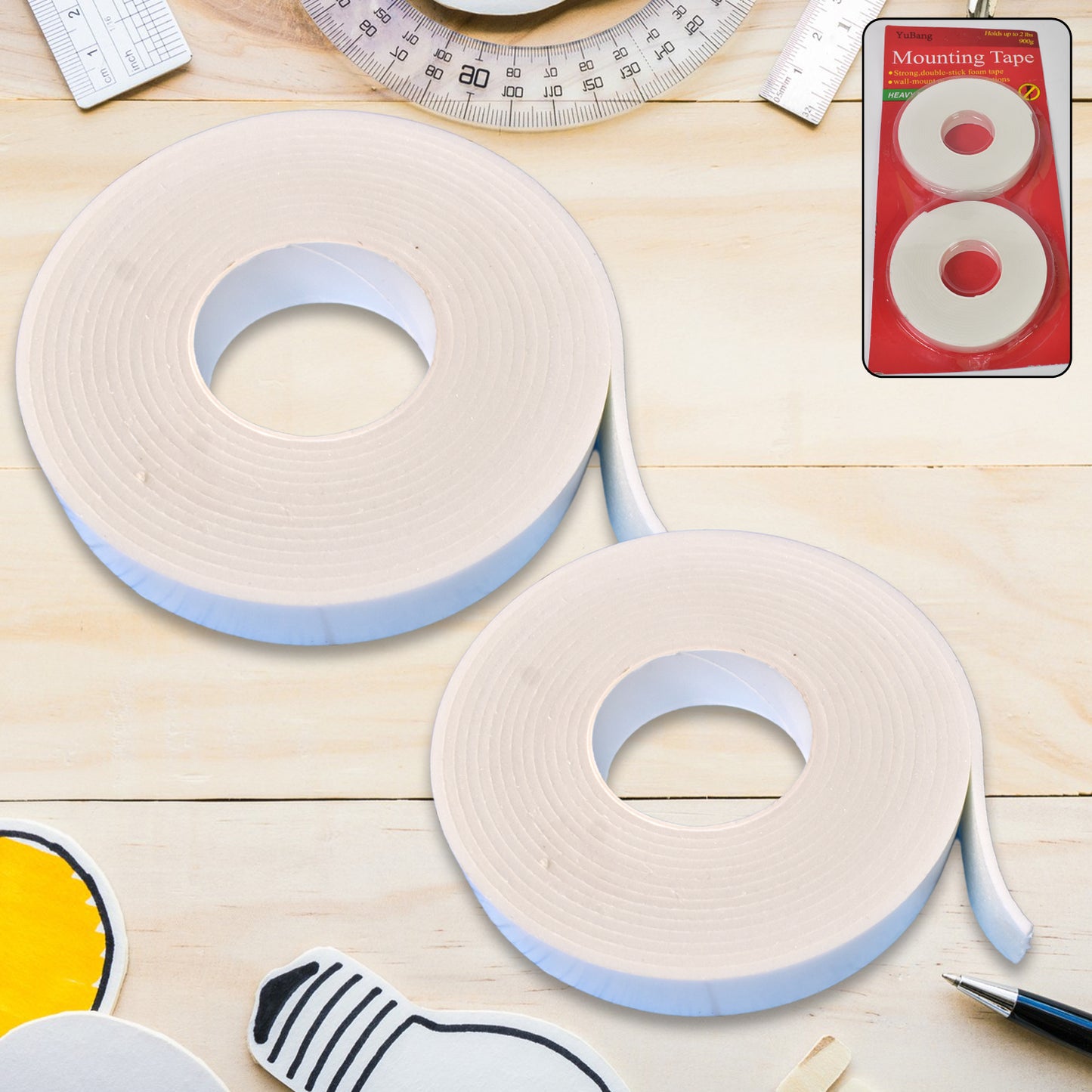 Strong Double Sided Tape Foam Mounting Tape (2 Pcs Set) - Happy Price - Image 2