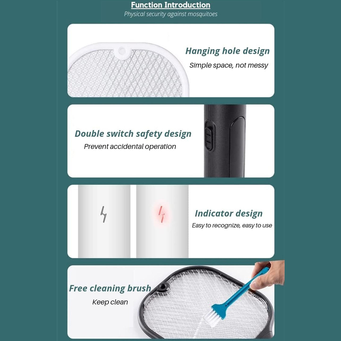 Mosquito Killer Racket  Rechargeable Automatic Electric Fly Swatter  Mosquito Zapper Racket With Uv Light Lamp  Mosquito Swatter With Usb Charging Base  Electric Insect Killer Racket Machine Bat - Happy Price - Image 6