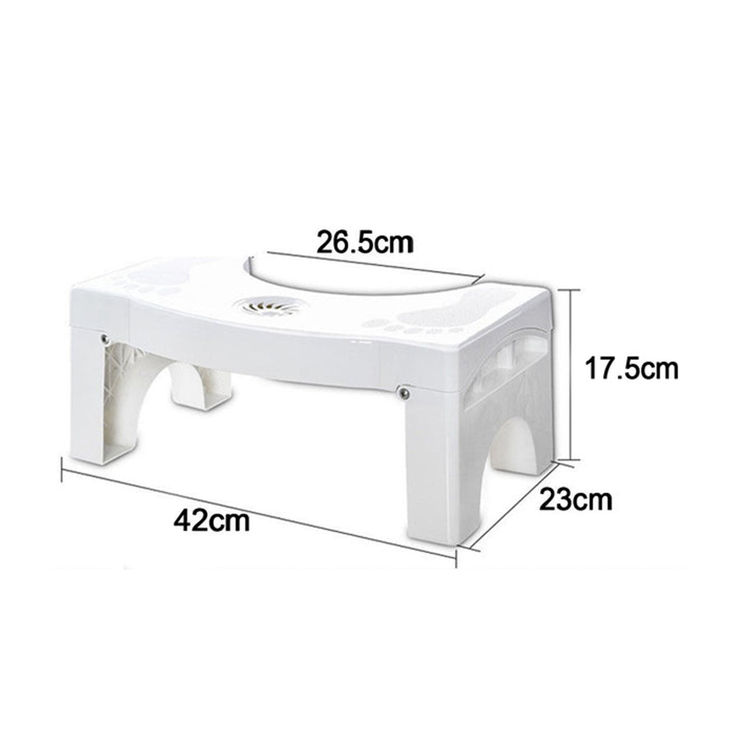 a Plastic Non-slip Folding Toilet Squat Stool - White Color - Happy Price - Image 5