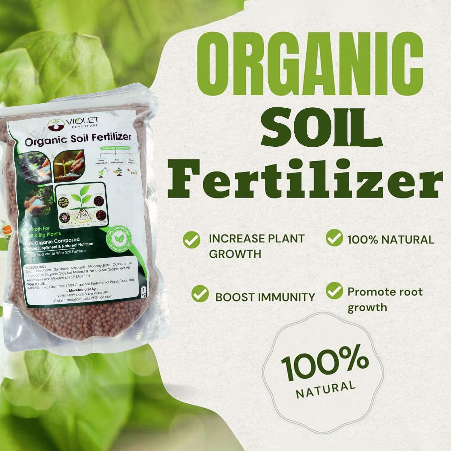 HappyPrice Organic Soil Fertilizer Granules - Natural Plant Booster (1 KG) - Happy Price - Image 6