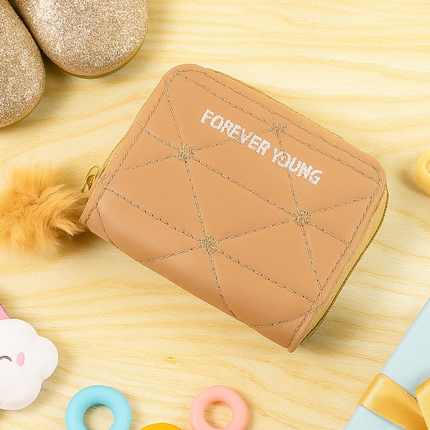 Cute Furry Zip Kids Wallet - 1 Pc - Happy Price - Image 6