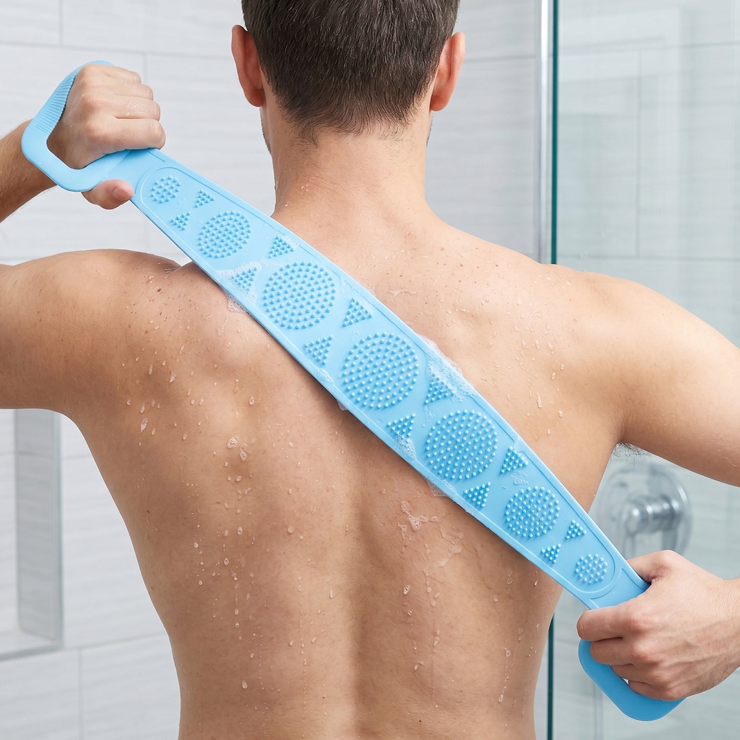 Long Silicone Back Scrubber Belt for Bath - 1 Pc - Happy Price - Image 3