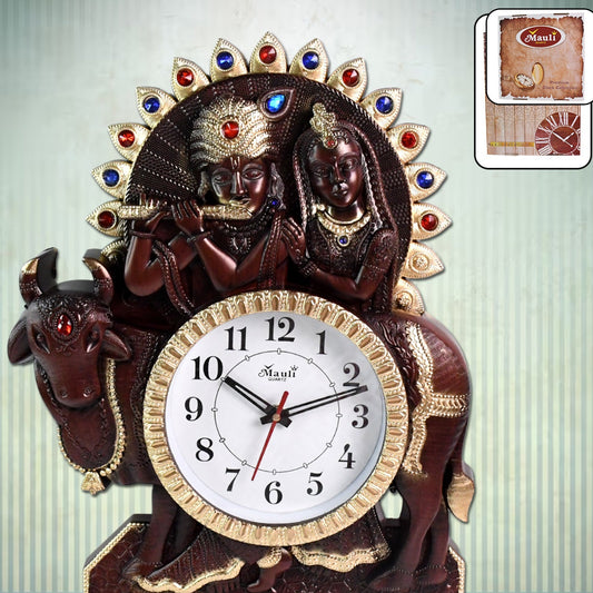 Stylish Radha Krishna Analog Wall Clock for Home & Office - Happy Price - Image 1