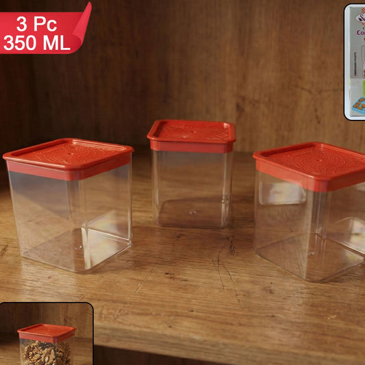 3 Piece Airtight Food Storage Containers - 350 ML Each - Happy Price - Image 1