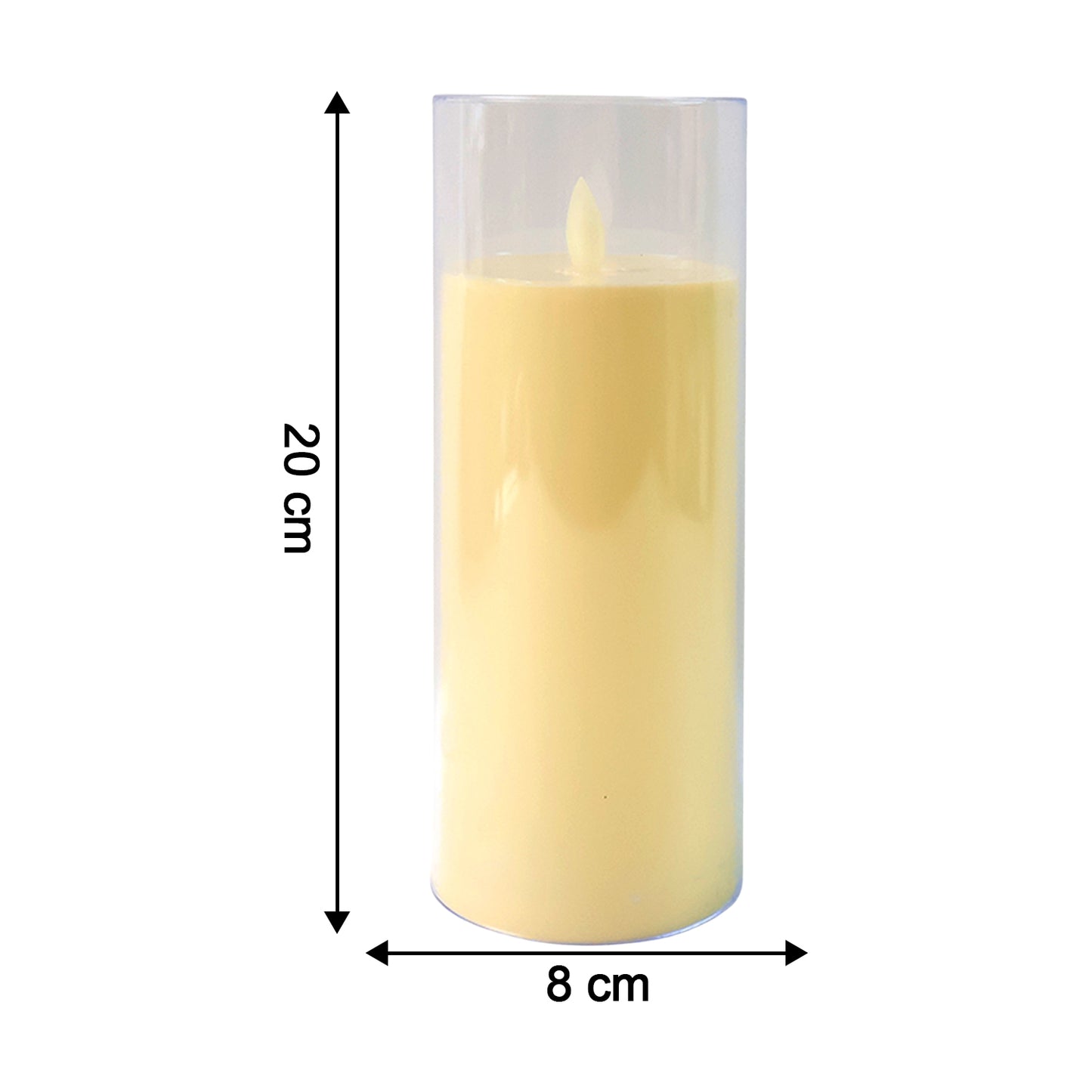 LED Flickering Flame Candle Light in Glass Cover (1 Pc) - Happy Price - Image 3