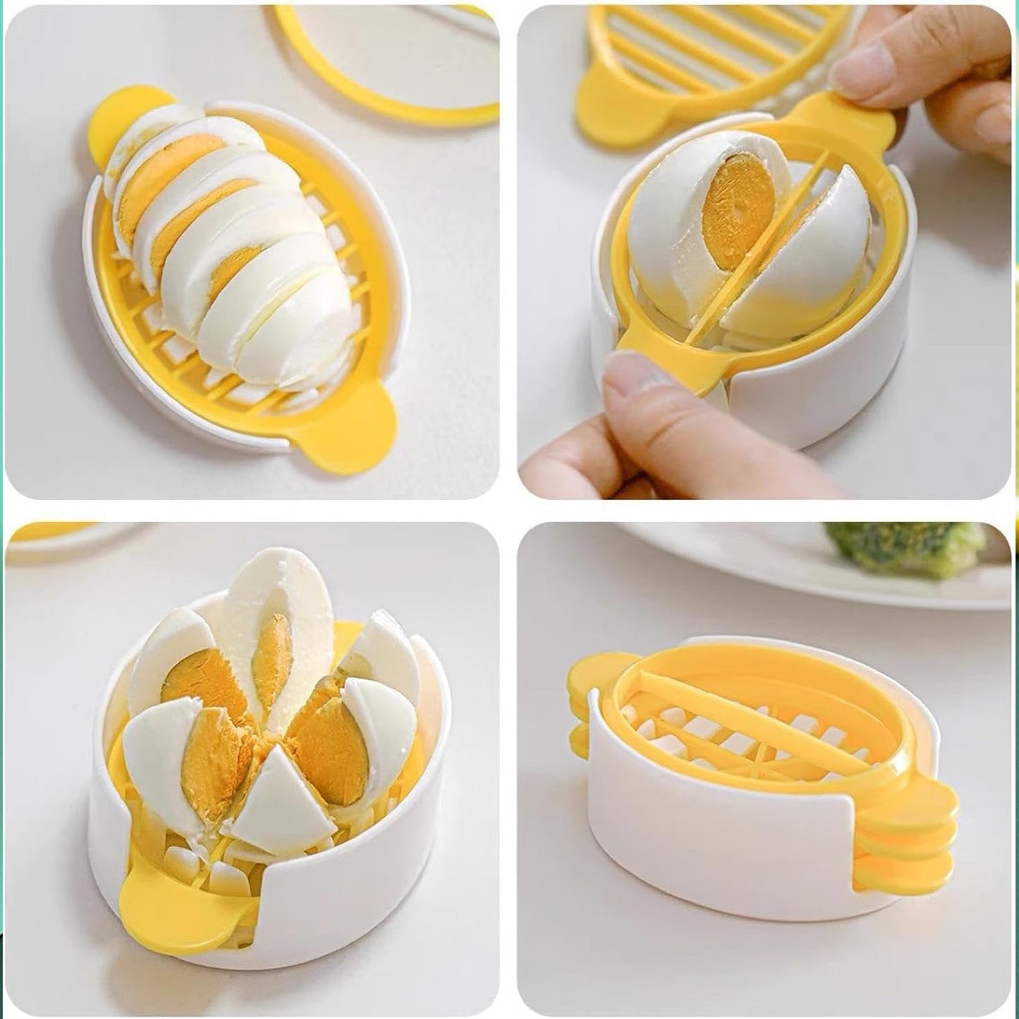 Egg Slicer 3 In 1 Boiled Egg Slicer Egg Slicer Preserved Egg Slicer Home Restaurant Kitchen Tool (1 Pc) - Happy Price - Image 5