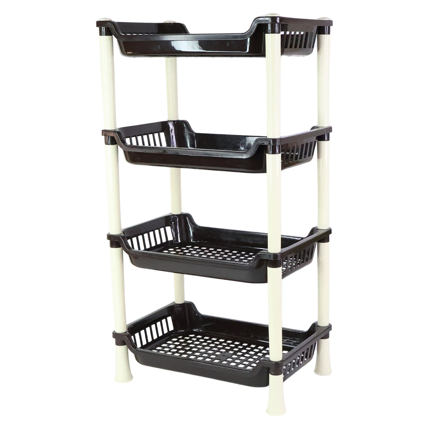 4-Layer Plastic Storage Rack for Home & Kitchen Organization - Happy Price - Image 2