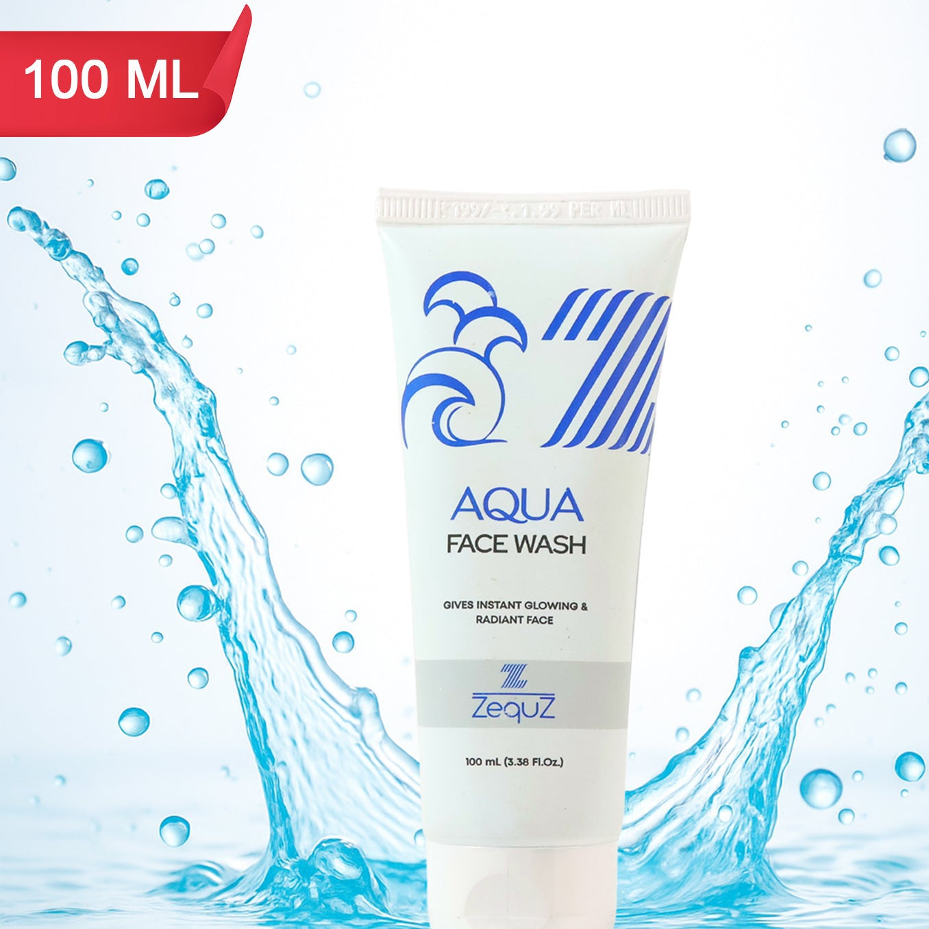 Zequz Aqua Face Wash - 100ml Gentle Hydrating Daily Cleanser - Happy Price - Image 1