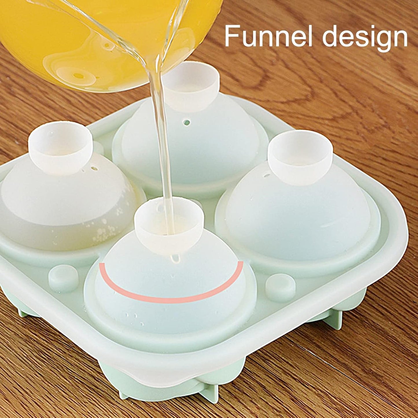 4 Cavity Rose Shape Ice Mold with Lid - Silicone Drink Chiller Tray (1 Pc) - Happy Price - Image 4