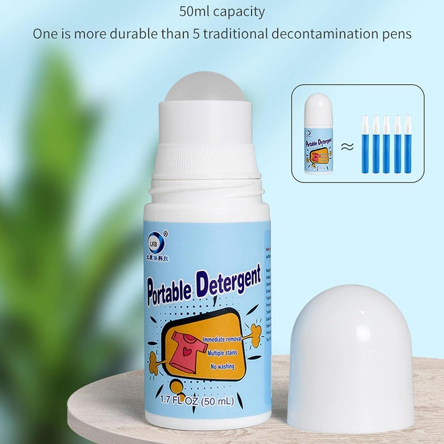 Clothes Stain Remover Bead Design Emergency Stain Rescue Roller-ball Cleaner For Natural Fabric Removes Oil Almost All Types Of Fabrics - Happy Price - Image 2