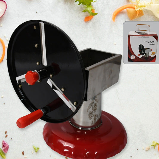 Stainless Steel Chips Maker And Vegetable Slicer For Kitchen Potato Slicer Graters And Chippers. Chips Maker Is Suitable For Vegetable Cuttings. Chips Maker Consist Hard Coated Iron Wheel And Stand. - Happy Price - Image 1