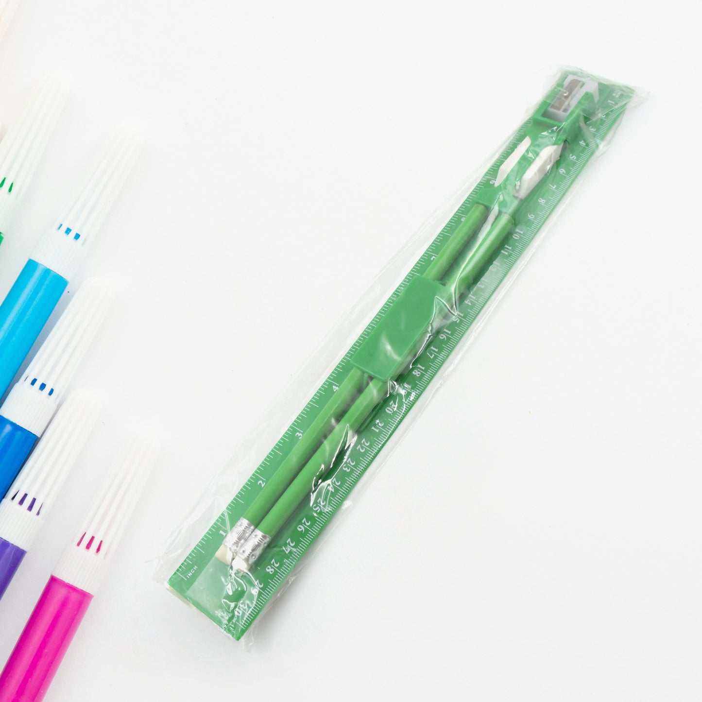 School  Office Set (Ruler  2 Pencils  Eraser  Sharpener) Stationary Set 5 Items Educational Item For School Going Kids Stationary Set For Girls Boysstationary For Schoolgift Pack For Girls Kidsbirthday Gift Kids (5 Pc Set ) - Happy Price - Image 5