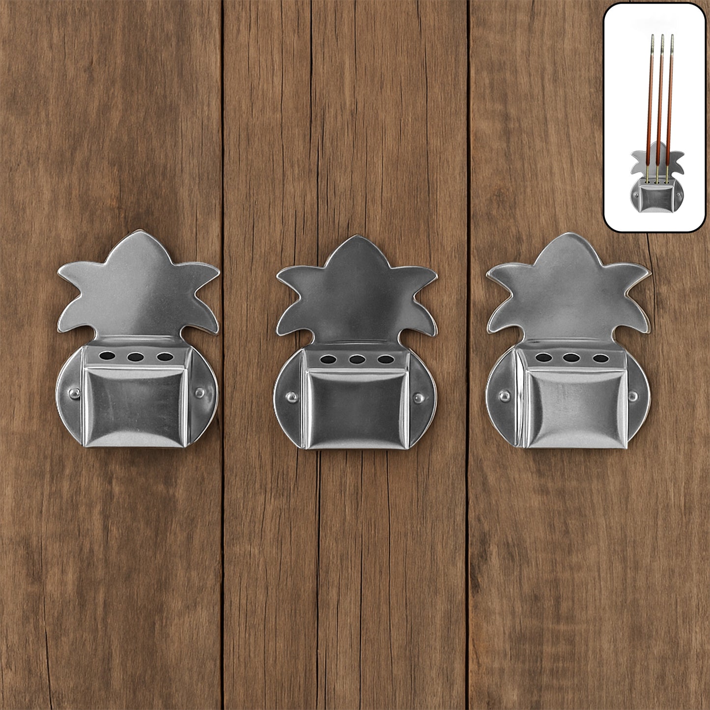 Wall-mount Metal Incense Stick Holders (3 Pc) - Happy Price - Image 6